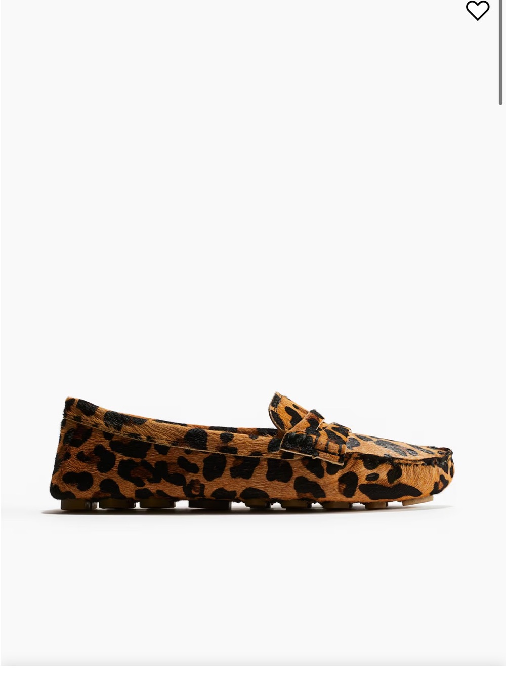 NWT LEATHER Leopard Print Driving Loafers for Women - Brown
